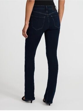 NWT Express Mid Rise Dark Wash Dark Blue Denim Straight Leg Jeans Size 0